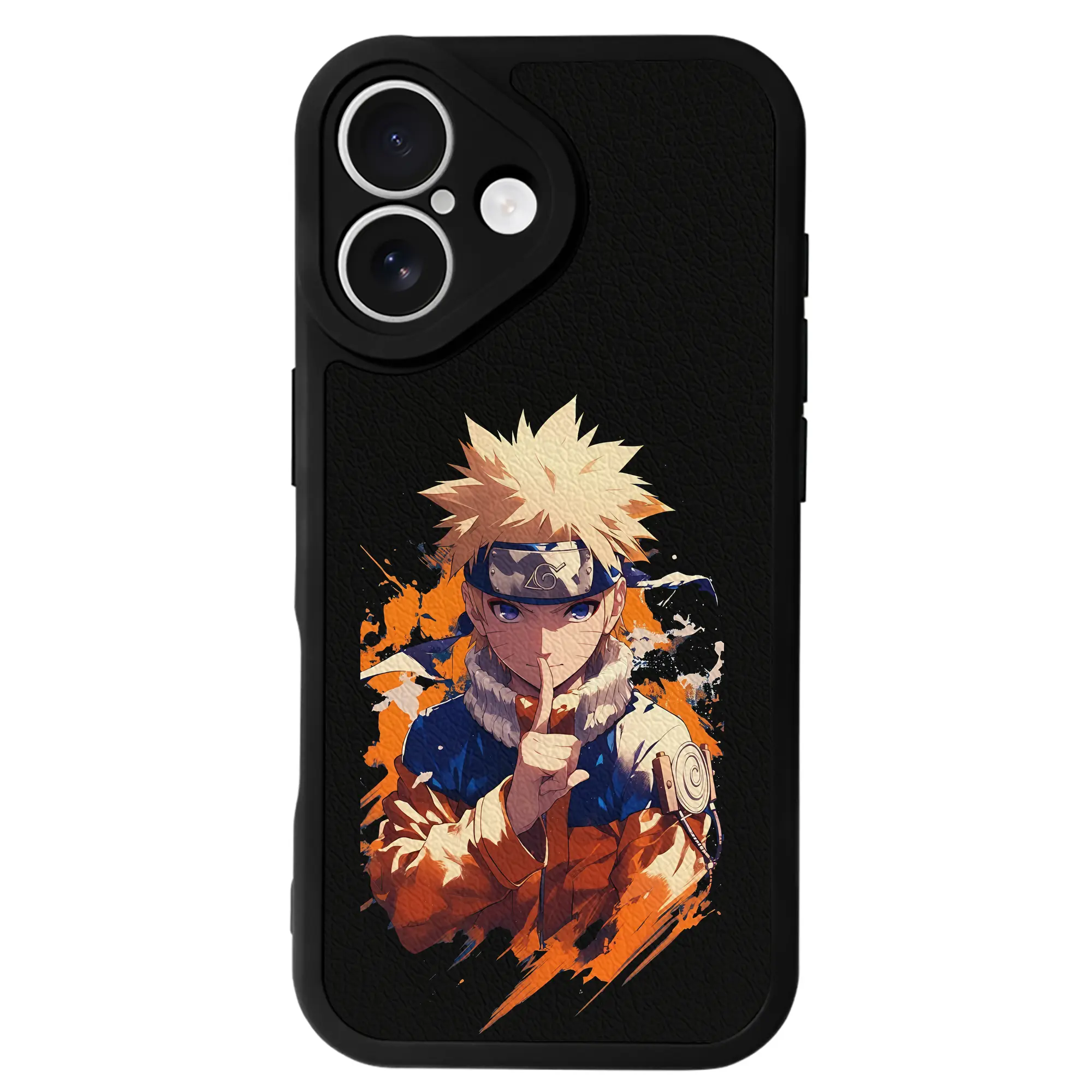 ナルト グッズ うずまき ナルト - IPhone 16シリーズ対応 ・ シリコンスマホケース ・ レザー調 ・ 高精度フィット ・ 耐衝撃 ・ ワイヤレス充電対応 ・ 精密カット